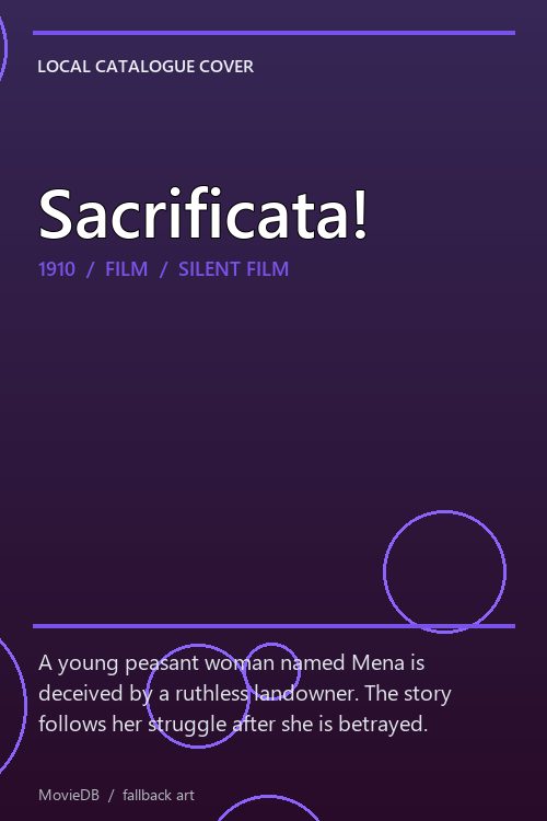Sacrificata! poster