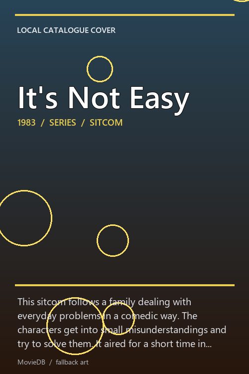 It's Not Easy poster