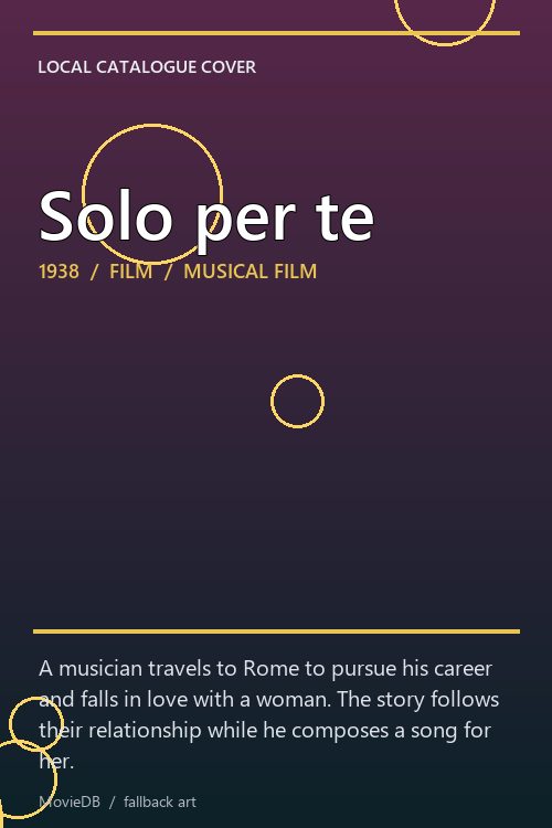 Solo per te poster
