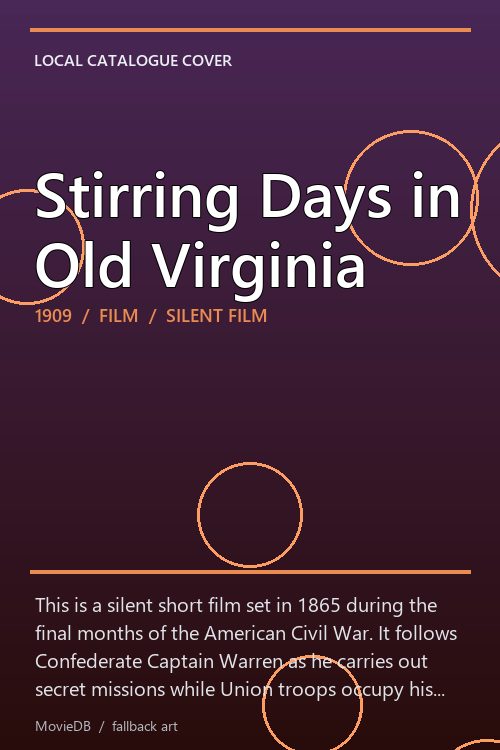 Stirring Days in Old Virginia poster