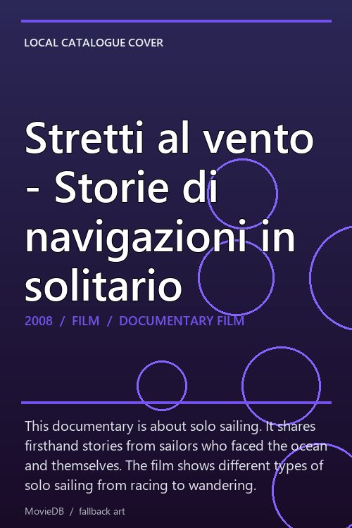 Stretti al vento - Storie di navigazioni in solitario poster