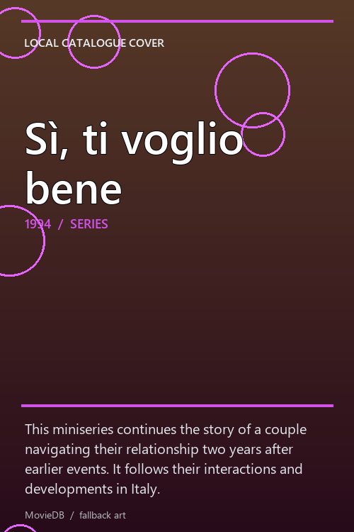 Sì, ti voglio bene poster