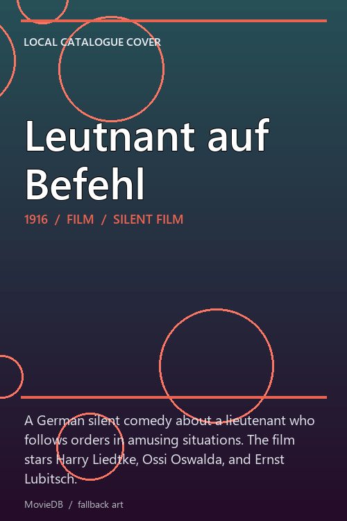Leutnant auf Befehl poster