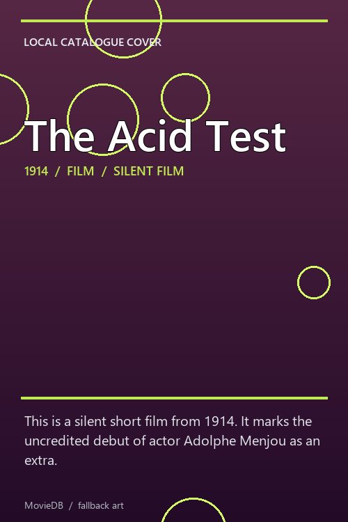 The Acid Test poster