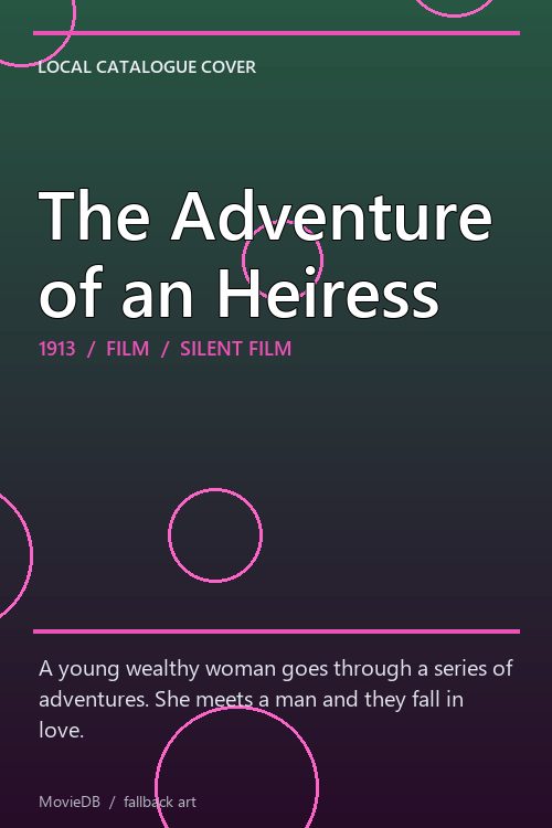 The Adventure of an Heiress poster