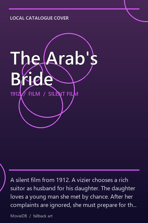 The Arab's Bride poster