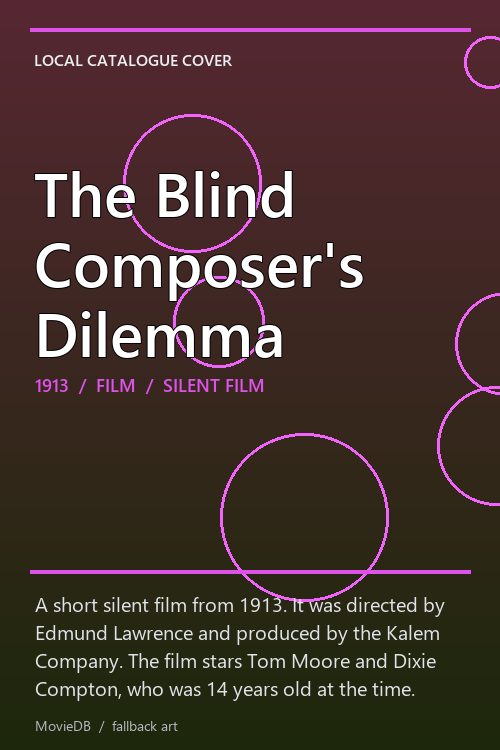 The Blind Composer's Dilemma poster
