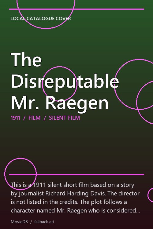 The Disreputable Mr. Raegen poster