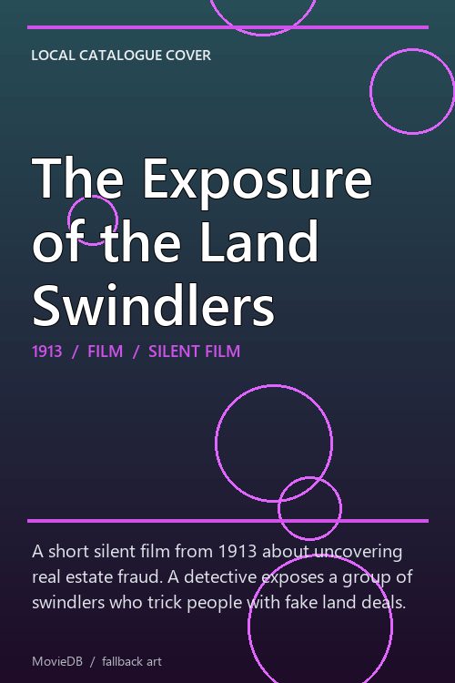 The Exposure of the Land Swindlers poster
