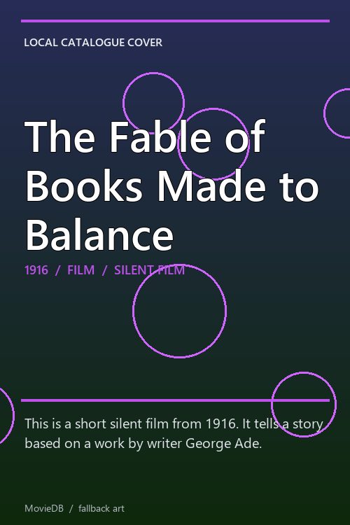The Fable of Books Made to Balance poster