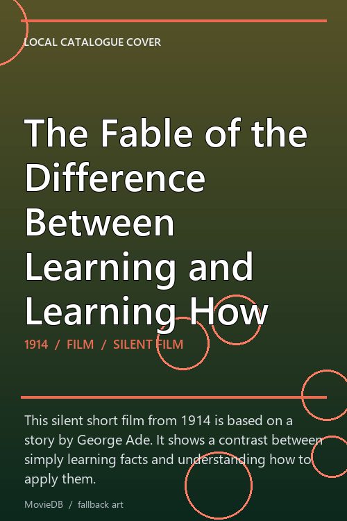 The Fable of the Difference Between Learning and Learning How poster