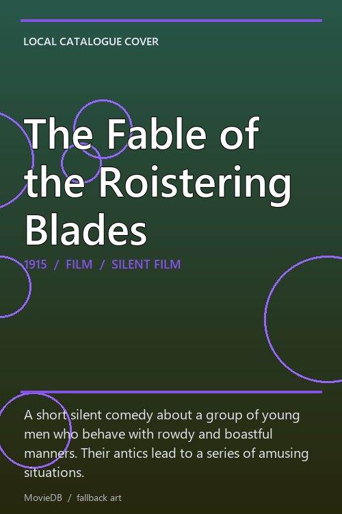The Fable of the Roistering Blades poster