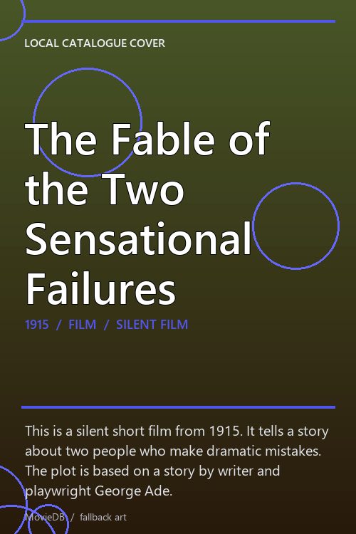 The Fable of the Two Sensational Failures poster