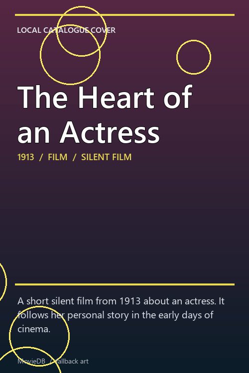 The Heart of an Actress poster