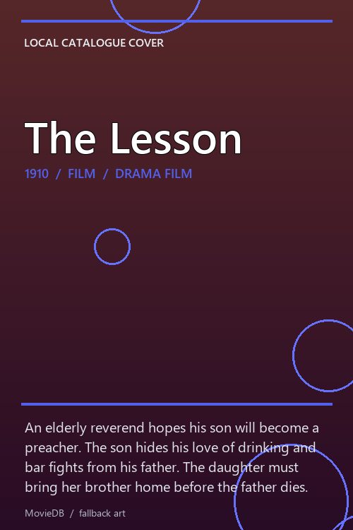 The Lesson poster