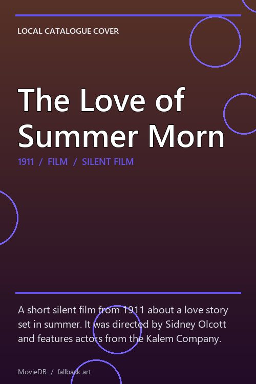 The Love of Summer Morn poster