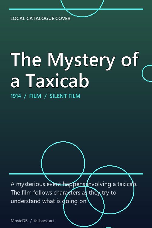 The Mystery of a Taxicab poster