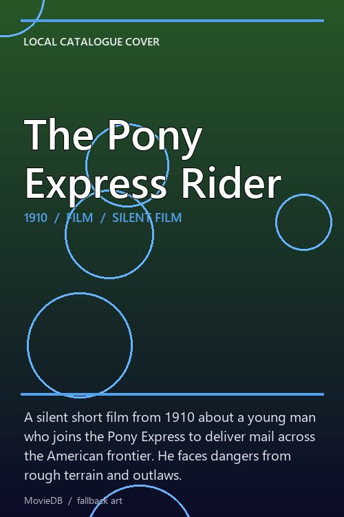 The Pony Express Rider poster