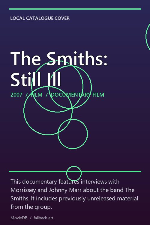 The Smiths: Still Ill poster