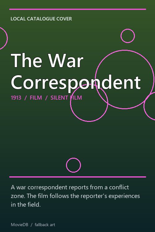 The War Correspondent poster