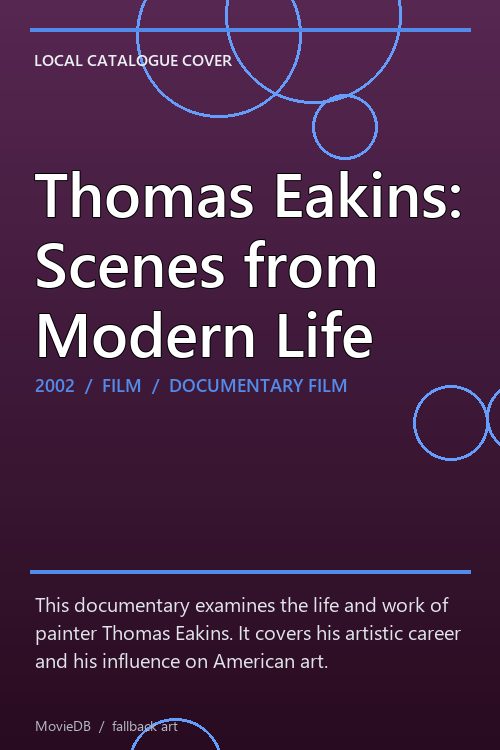 Thomas Eakins: Scenes from Modern Life poster