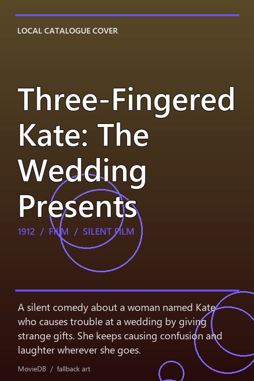 Three-Fingered Kate: The Wedding Presents poster