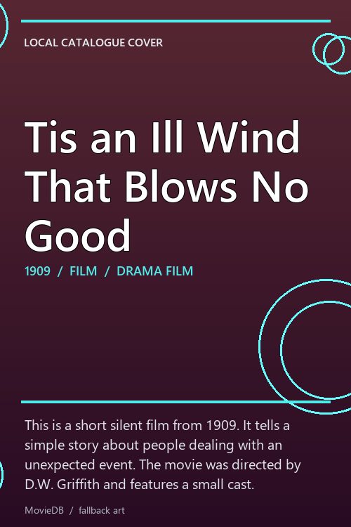 Tis an Ill Wind That Blows No Good poster