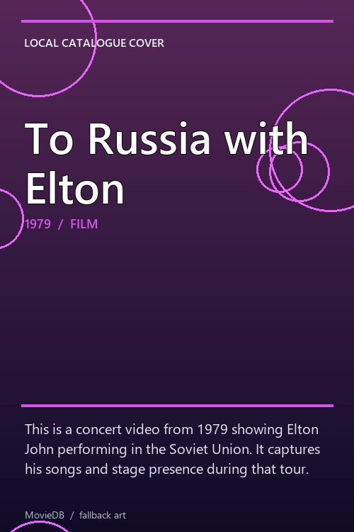 To Russia with Elton poster