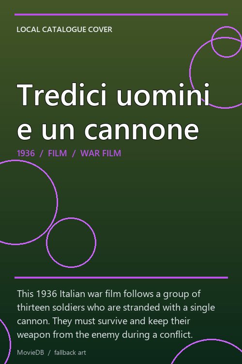 Tredici uomini e un cannone poster