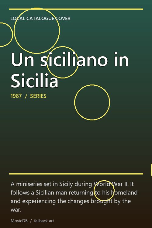 Un siciliano in Sicilia poster