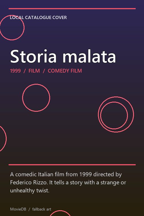 Storia malata poster