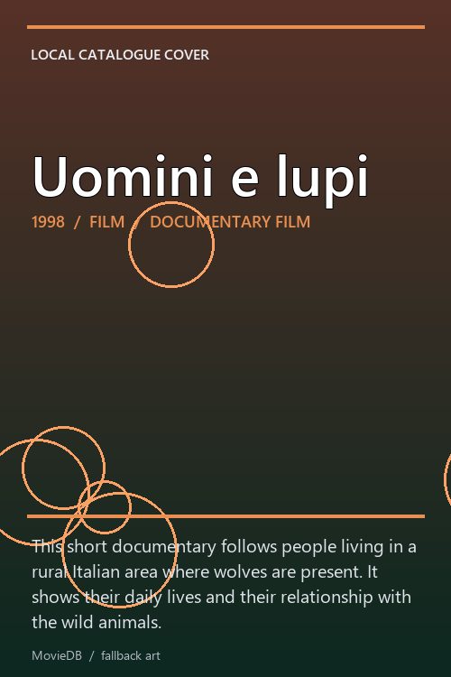 Uomini e lupi poster