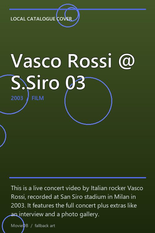 Vasco Rossi @ S.Siro 03 poster