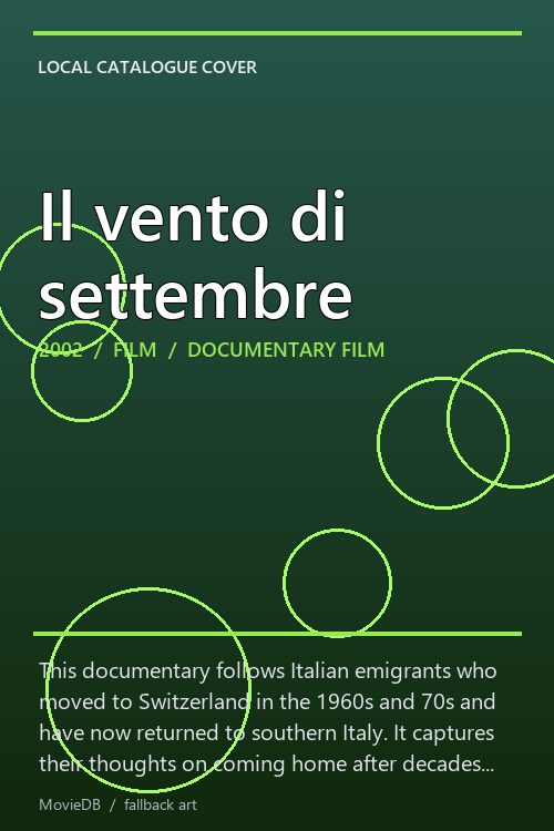 Il vento di settembre poster