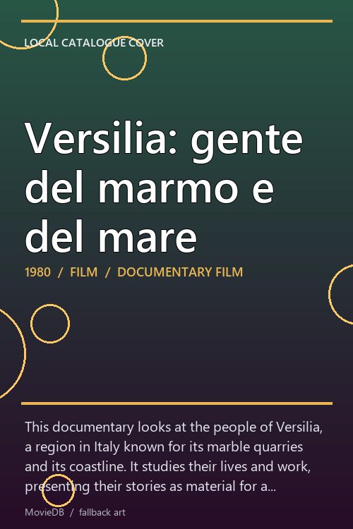 Versilia: gente del marmo e del mare poster