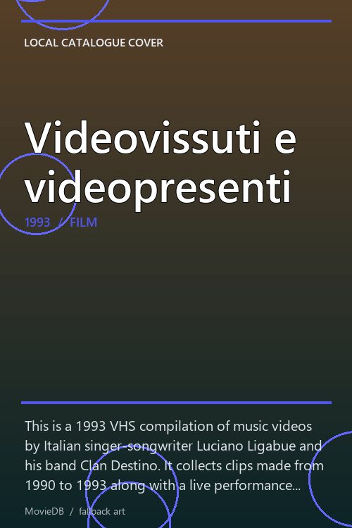 Videovissuti e videopresenti poster