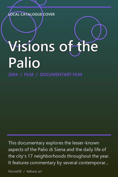 Visions of the Palio poster