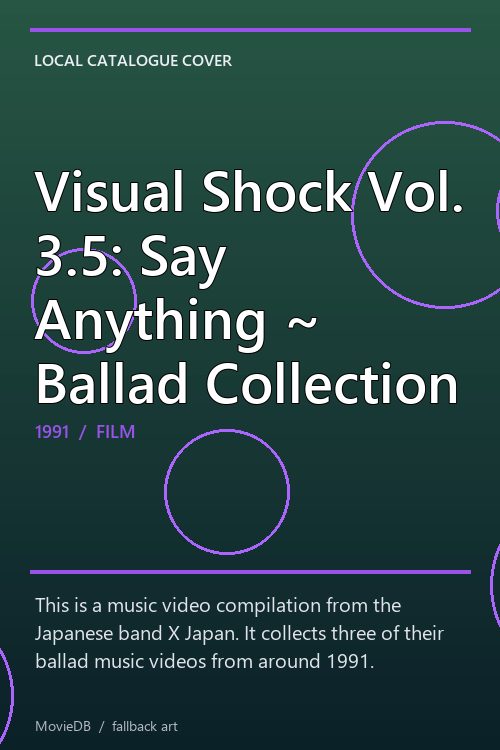 Visual Shock Vol. 3.5: Say Anything ~ Ballad Collection poster