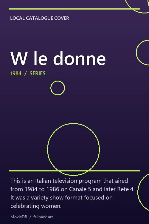 W le donne poster