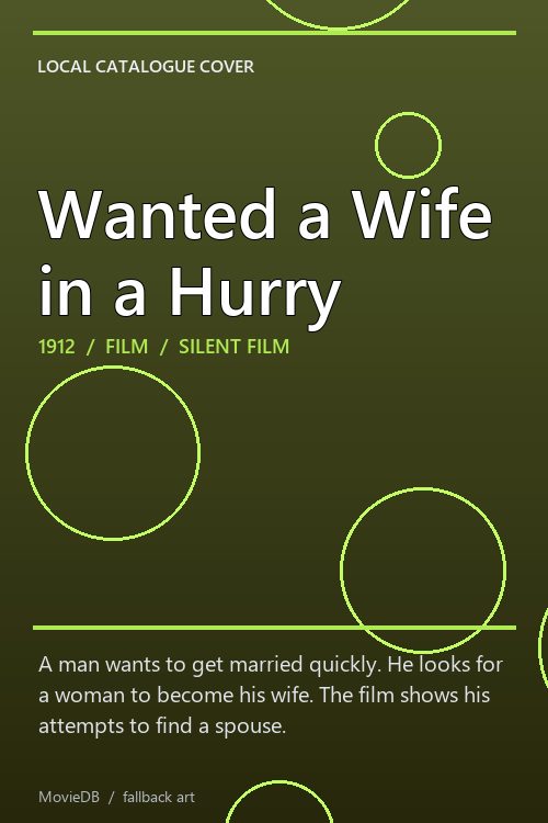 Wanted a Wife in a Hurry poster