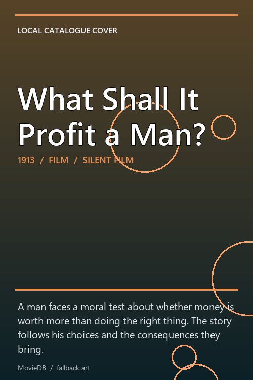What Shall It Profit a Man? poster