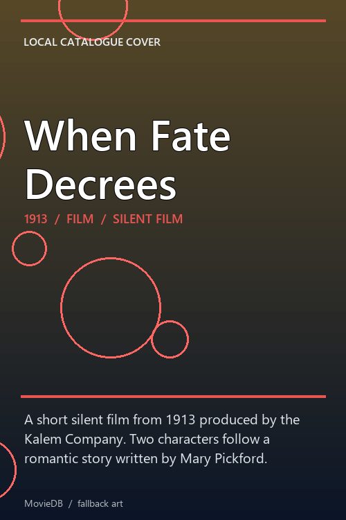 When Fate Decrees poster