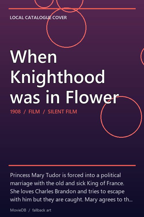 When Knighthood was in Flower poster