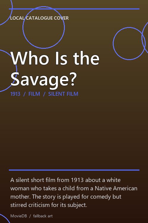 Who Is the Savage? poster