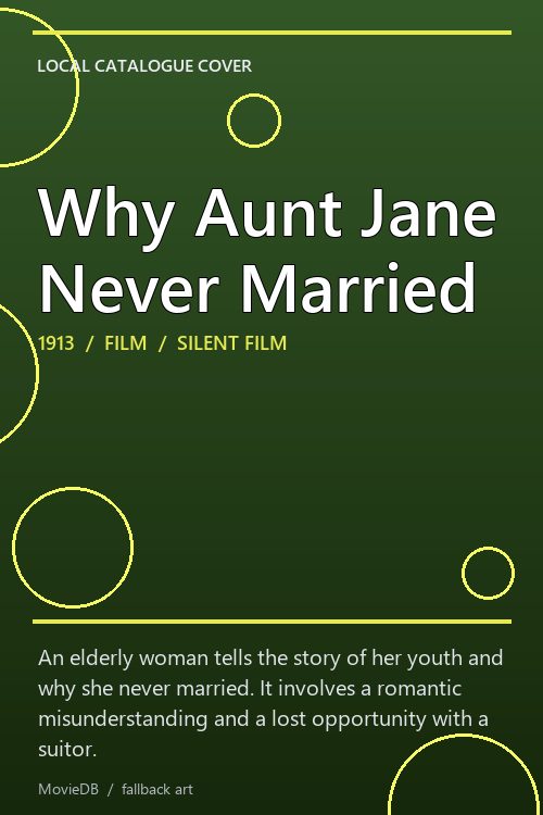 Why Aunt Jane Never Married poster