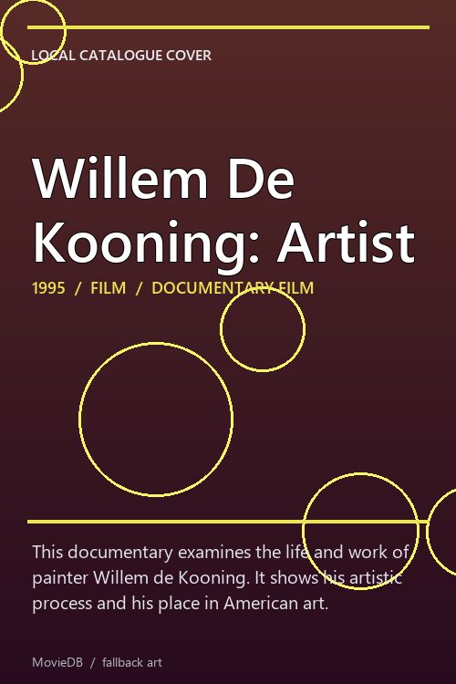 Willem De Kooning: Artist poster