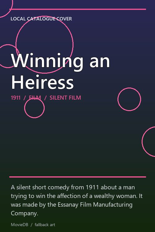 Winning an Heiress poster