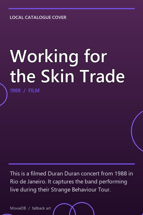 Working for the Skin Trade poster