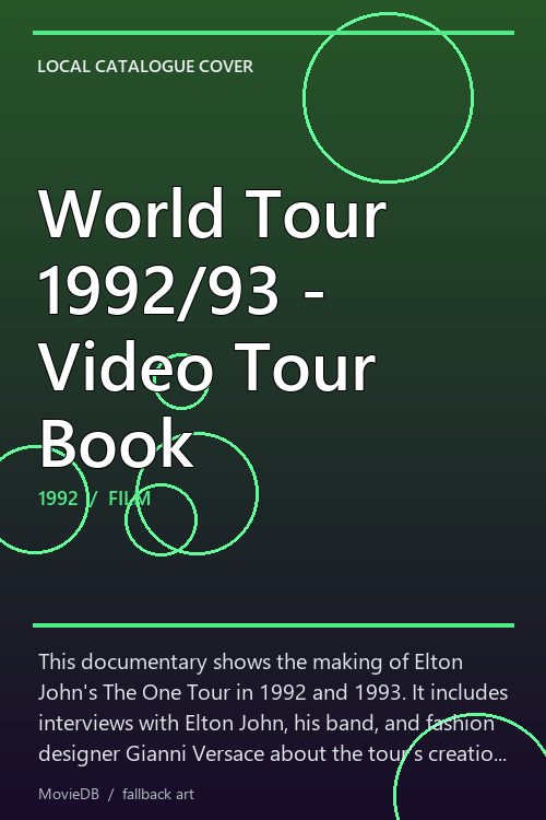 World Tour 1992/93 - Video Tour Book poster