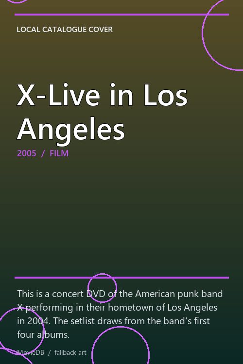 X-Live in Los Angeles poster